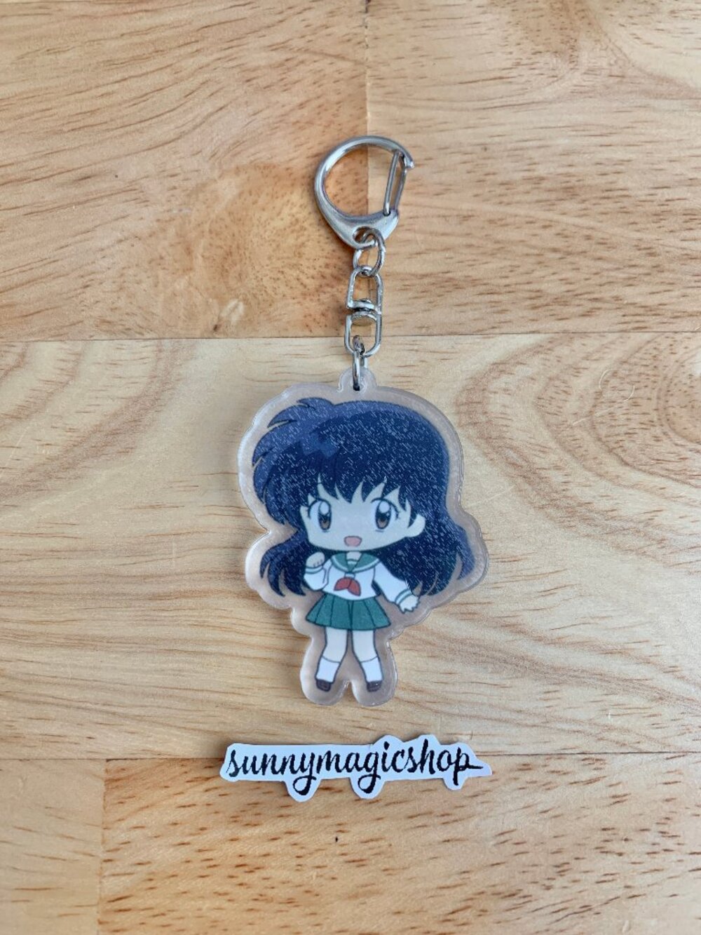 InuYasha Anime Acrylic Chibi Cute Keychain Kagome Higurashi Tokyo Girl Uniform